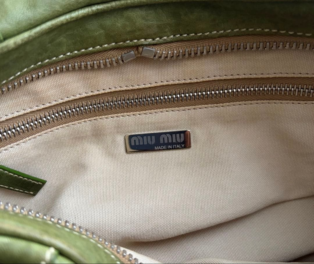 Miu Miu Archive Y2K Green Leather Shoulder Bag 2000s Authentic | eBay