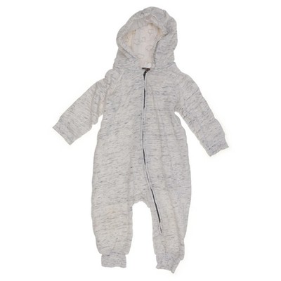 H&M, Freizeit Overall, Größe: 74, Weiß/Grau, Baumwolle/Polyester #WAf