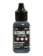 Brand New Adirondack Alcohol Ink .5 Ounce - Pitch Black - Tim Holtz