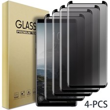 4x For Samsung Galaxy S8 S9 Plus Note9 8 Privacy Tempered Glass Screen Protector