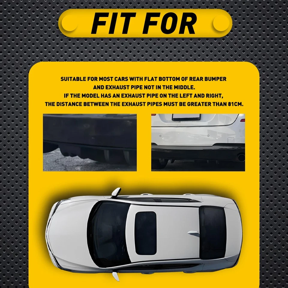 33" 7 Fins Rear Bumper Diffuser Spoiler Splitter Lip For Mazda CX-5 CX-3 CX-9 US — 第 2/4 张图片