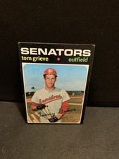1971 Topps Baseball Tom Grieve Rookie Card #167 Washington Senators. rookie card picture