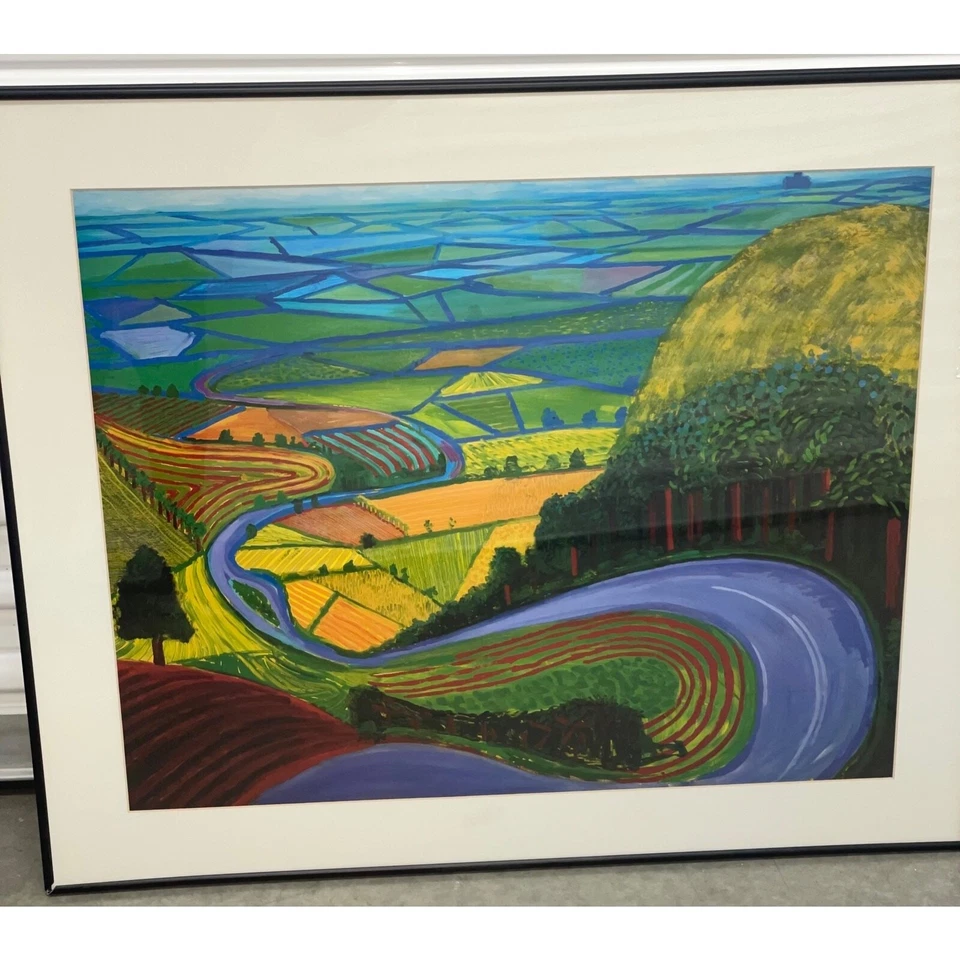 1998 "Garrowby Hill" David Hockney Museum of Fine Arts, Boston Exhibition Print - Image 2 of 4