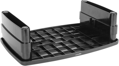 Amazon Basics Height Adjustable Rectangular Computer Monitor Riser Desk Black - Picture 6 of 8