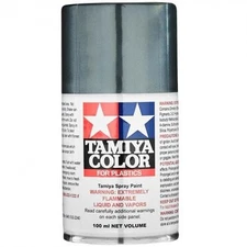 TAMIYA - TS100 Semi-Gloss Bright Gun Metal 100ml Spray Lacquer Paint Can (85100)