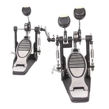 New Double Bass Drum Pedal Twin Kick Drum Pedal Dual Chain Percussion Gift