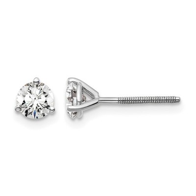 14k Weißgold 3/4 Karat zertifizierter im Labor gezüchteter Diamant VS/SI + G + rund komplett