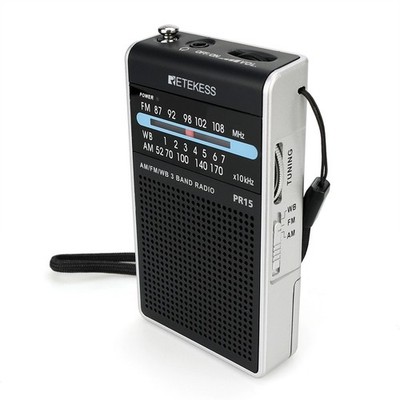 Retekess PR15 Portable Pocket FM/AM/NOAA Weather Radio Transistor Camping Gifts