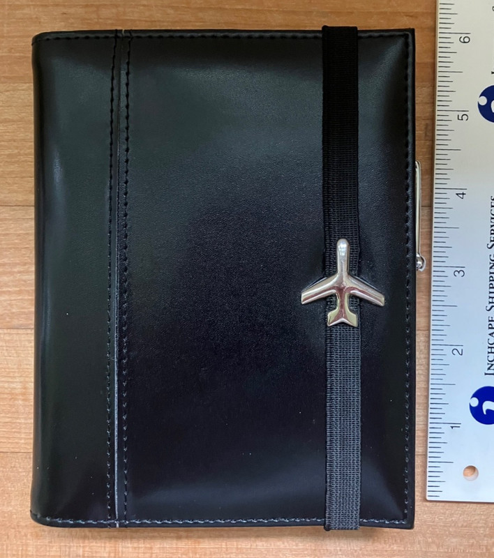 CAMPO MARZIO Mechanical Pencil and Notebook or Flight Log Black Leather Set