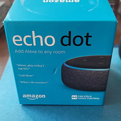 New Amazon Echo Dot (3rd Gen) Alexa Smart Speaker Black Wi-Fi BT 3.5mm Adapter