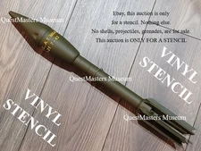 U.S. WWII 2.36-inch M6A1 HE Bazooka Rocket Stencil, Stencil 035