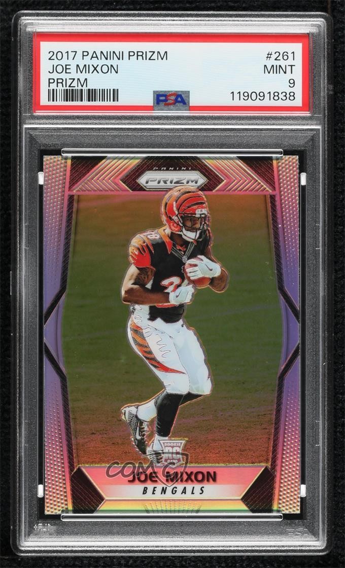 2017 Panini Prizm Rookies Silver Prizm Joe Mixon #261 PSA 9 MINT Rookie RC 1by