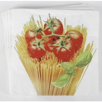 24X 20Er Packung Servietten 33X33Cm 3-Lagig Papiertuch Tomate Nudeln 480 StüCk
