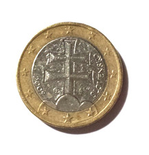 Moneta 1 euro doppia croce Slovensko 2009 rara da collezione