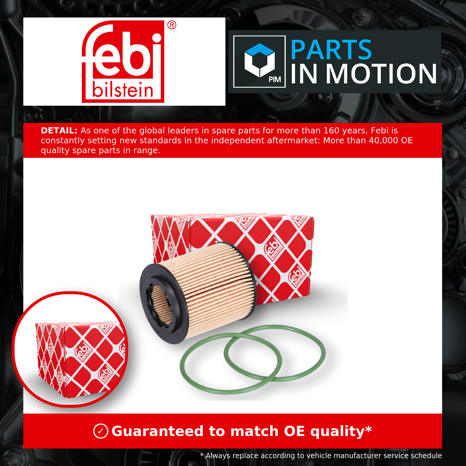 Oil Filter fits FIAT CROMA 194 1.9D 05 to 11 55189320 71737926 Febi Quality New - Image 3