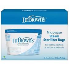 Dr. Browns Microwave Steam Sterilizer Bags for Baby Bottles, Pacifiers, Pump