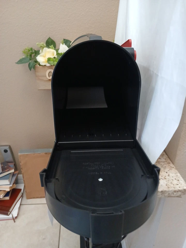 Postal Pro Post-Mount Mailbox US Mail Black Postal Mail Box Large Non Rust 19.5” - Image 4 of 4