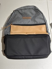 Petunia Pickle Bottom Diaper Backpack Bookbag   Gray  Tan