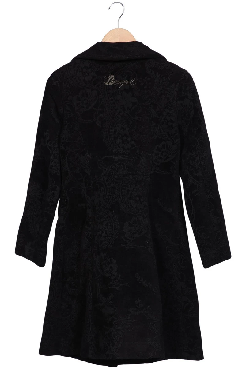 Desigual Mantel Damen Jacke Parka Gr. 40 Baumwolle Schwarz #j9yjv0w