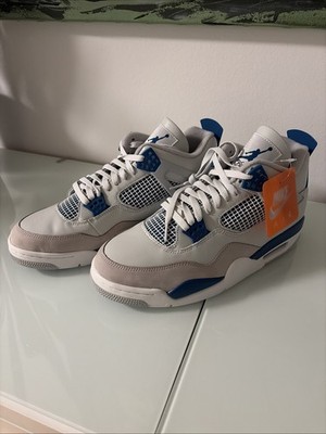 Nike Air Jordan 4 Retro Off White/Military Blue, Größe EU46 US12