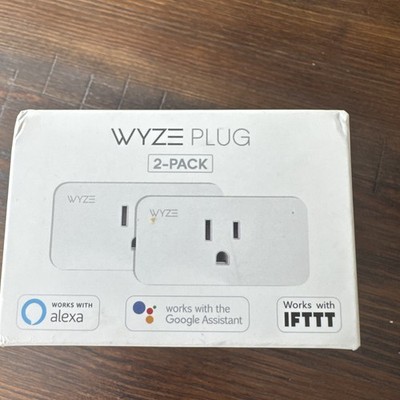 WYZE WLPP1 Voice Assistant Alexa and Google White Smart WiFi Plug - 2 Pack