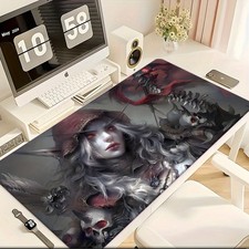 40 90cmLarge Fantasy Gaming Mouse Pad with Sylvanas Design   Non-Slip Rubber Bas