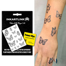 Semi Permanent Tattoo, Realistic Butterfly Temporary Tattoo, Suitable for Sweet