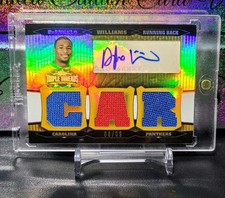 DeAngelo Williams Gold Game Used Jersey Patch Auto SP /9 Panthers Autograph 2 CL