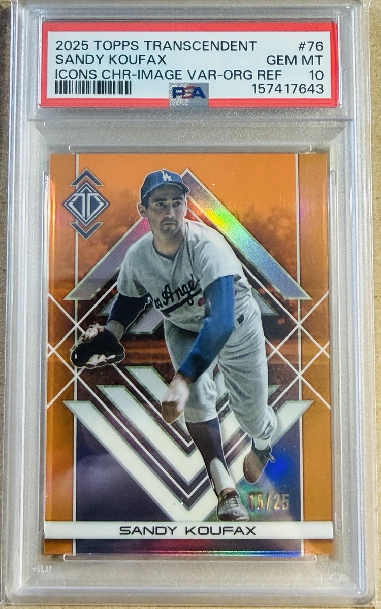 Sandy Koufax Serial Numbered Baseball Sports Trading Cards for