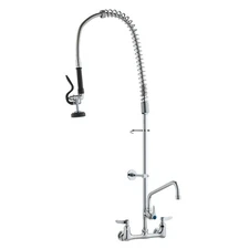 44" Height 8" Center 12" Swing Spout Wall Mount Pre-Rinse Sprayer Faucet