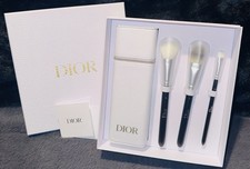 Dior Welcome Gift Backstage 4 Piece Brush Set With White  Gold Brush Case  NIB