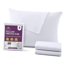 Pillow Protectors 4 Pack Standard Standard 20 x 26 inches - Set of 4 White