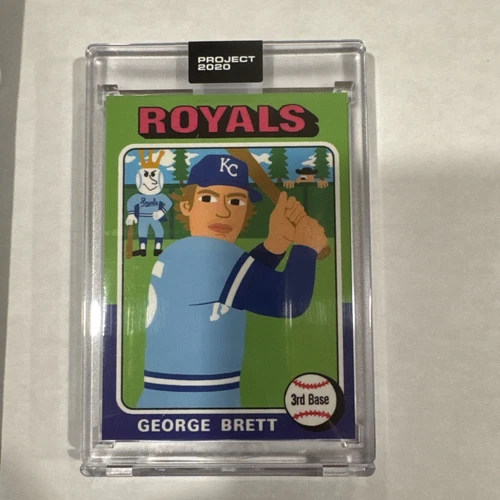 2020 Topps Project 2020 1975 Topps /10757 George Brett Keith Shore #102 HOF