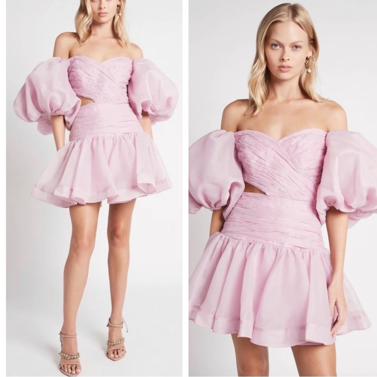 aje myriad cut-out mini dress Aje Myriad Cut Out Mini in lilac Available to rent in size 10