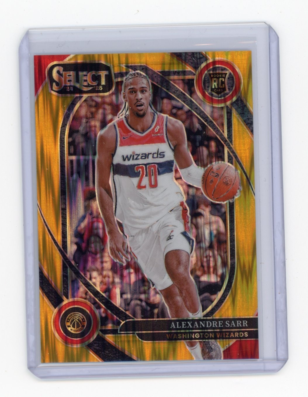 ALEXANDRE SARR 2024-25 Panini Select #274 COURTSIDE RC GOLD FLASH PRIZM 07/10