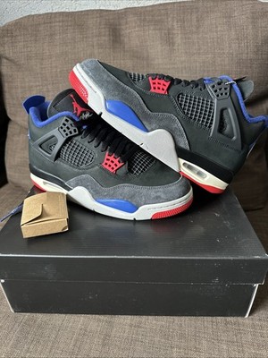 42.5 Nike Air Jordan 4 Retro Rare Air Black Royal Blue Red