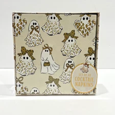 ENVOGUE Ghost Leopard Print 40 Cocktail Napkins - New Sealed 3 Ply 10 in x 10 in