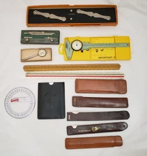 VTG LOT Drafting Measures Tools Engineering Bldg Rulers Caliper Protractor Map