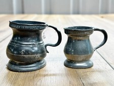 VINTAGE ANTIKES SET MIT ZWEI KIEMENMASSEN TRINKEN BREWERIANA 1800ER VIKTORIANISCH