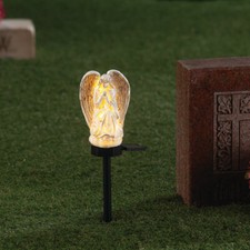 Solar LED Lighted Praying Angel Loved Ones Lost Memorial Staked Garden Sculpture