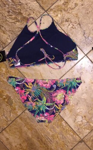 Body Glove Swimsuit Midnight Elena Hawaii High Neck Bikini 2pc Set Women's NWT - Picture 4 of 7