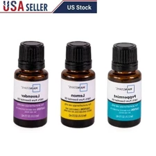 Pure Essential Oils Set Peppermint Lavender Lemon Aromatherapy Diffuser 15ml New