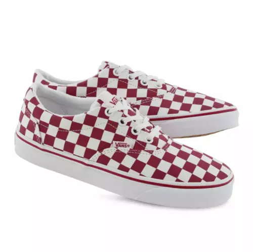 VANS Doheny Checkerboard Women s Skate Shoes Cerise Red White Size 11