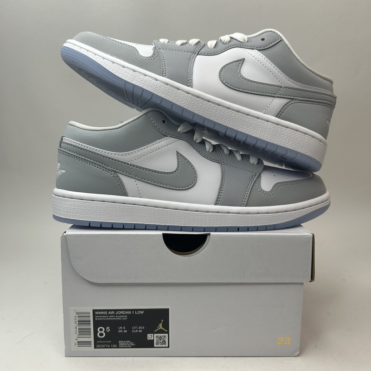 Nike Air Jordan 1 Low Retro WMNS “Wolf Grey/Aluminum” DC0774