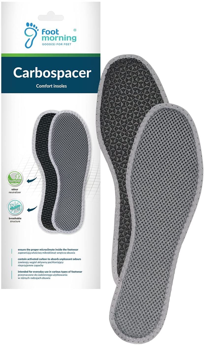 Semelles Foot Morning Carbospacer anti-odeurs en taille 41 pour chaussures