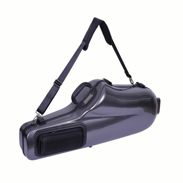 Crossrock Tenor Saxophone case PC Hard Shell with StrapCarbon Fiber