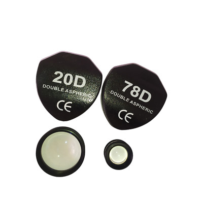 Black Colour Double Aspheric Lens 20D & 78D With Box & Manual 