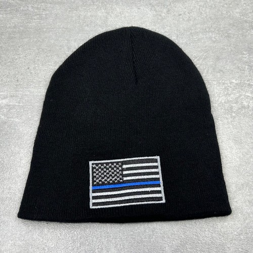 USA Flag Patriotic Beanie Sock Hat Cap ONE SIZE Black Knit by Rapid Dominance