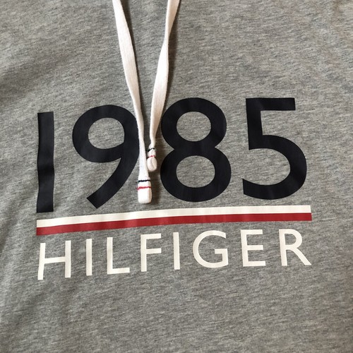 Tommy Hilfiger Mens XXL Modern Essentials Sleepwear Hoodie Heather Grey Logo - Picture 2 of 8