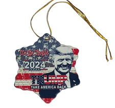 2024 Donald Trump Take America Back Porcelain Christmas Double SIded Ornament